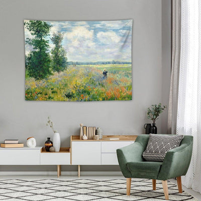Fields Near Argenteuil by Claude Monet Tapestry