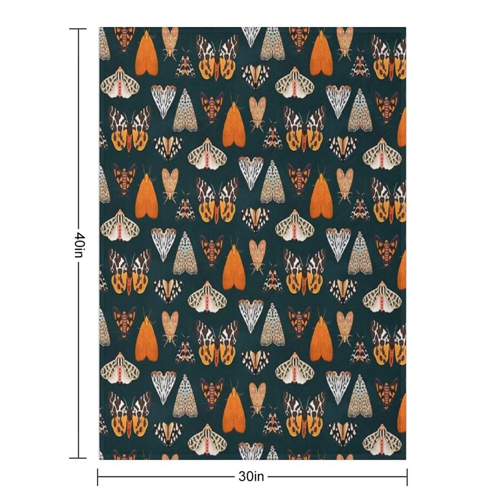 Tiger Moths Throw Blanket