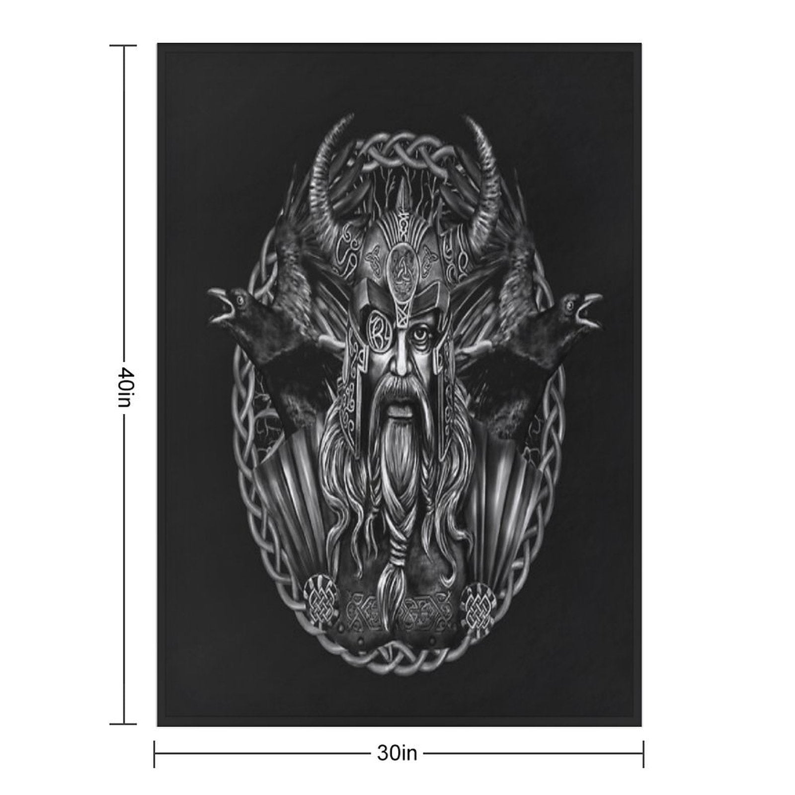 Odin And His Ravens Huginn And Muninn All-season Throw Blanket