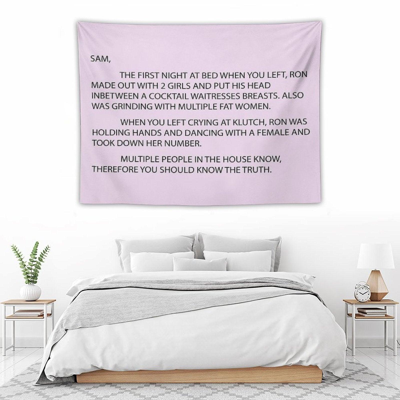 Letter to Sam Sammi Sammy Tapestry