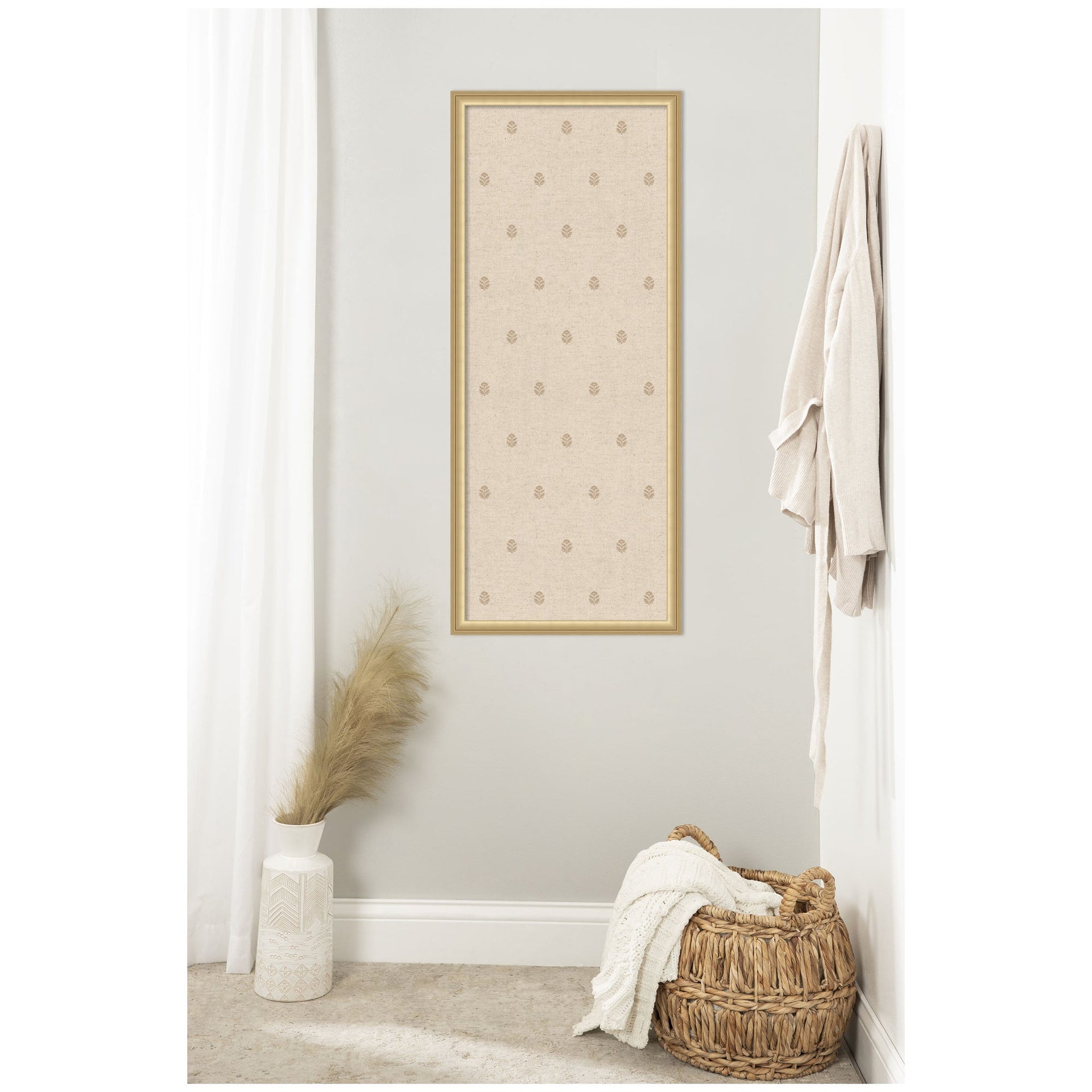 Pinboard Beige Botanical Block Print
