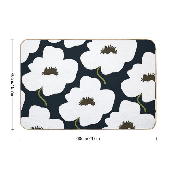 B&W Finnish Flower Bath Mat