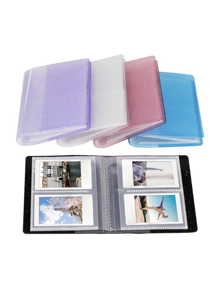 64 Pockets 3 Inch Quicksand Photo Album Mini Instant Picture Storage Organizer Family Scrapbook Albums Family Anniversary Gift For Couple