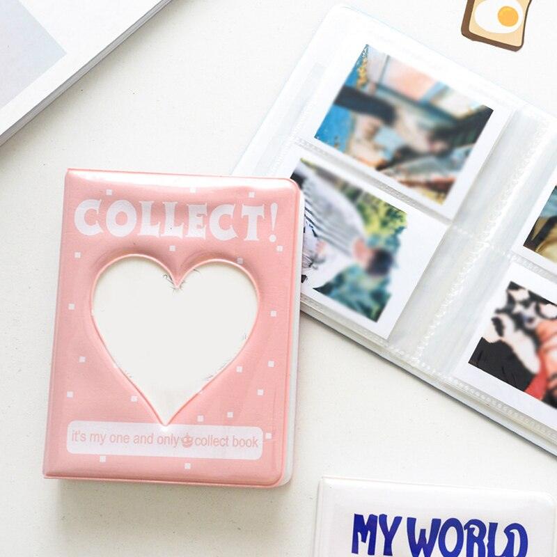64 Pockets 3 Inches Photo Album Card Holder Receipt Storage Hollow Love Heart Photo Holder Business Card Bag Kpop Photocard Holder Book Polaroid Book Album Gifts For Valentines Day