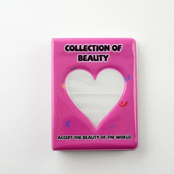 64 Pockets 3 Inches Photo Album Card Holder Receipt Storage Hollow Love Heart Photo Holder Business Card Bag Kpop Photocard Holder Book Polaroid Book Album Gifts For Valentines Day