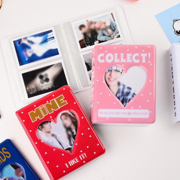 64 Pockets 3 Inches Photo Album Card Holder Receipt Storage Hollow Love Heart Photo Holder Business Card Bag Kpop Photocard Holder Book Polaroid Book Album Gifts For Valentines Day
