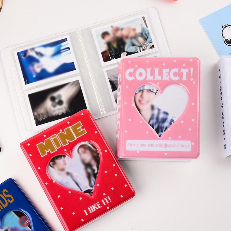 64 Pockets 3 Inches Photo Album Card Holder Receipt Storage Hollow Love Heart Photo Holder Business Card Bag Kpop Photocard Holder Book Polaroid Book Album Gifts For Valentines Day