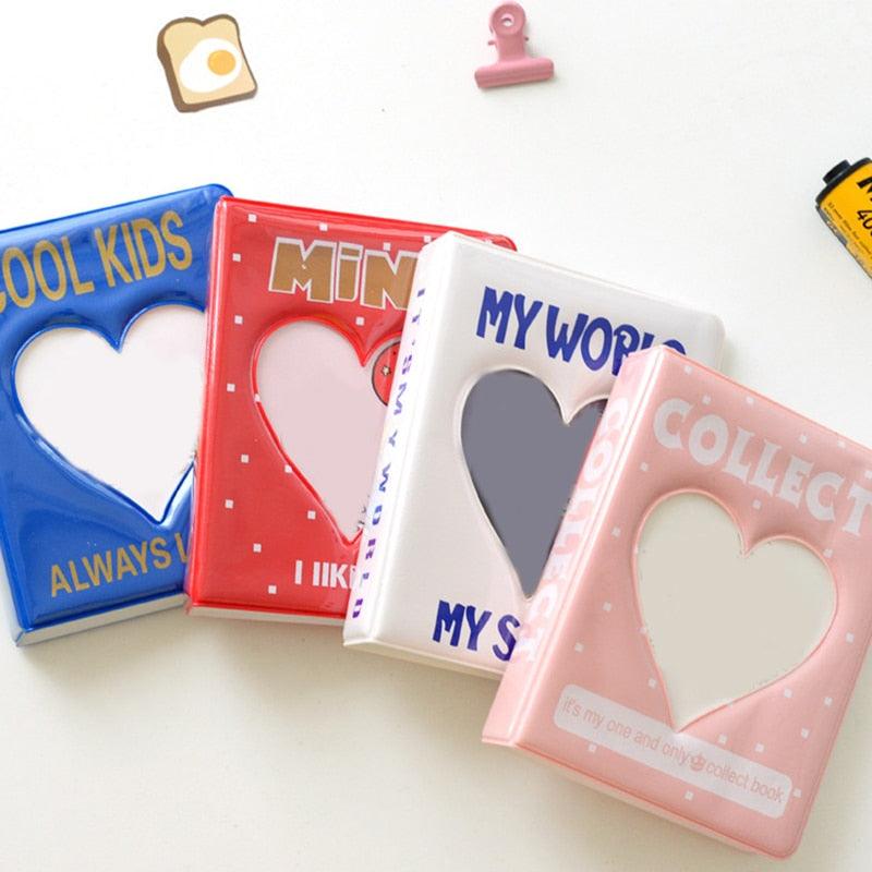 64 Pockets 3 Inches Photo Album Card Holder Receipt Storage Hollow Love Heart Photo Holder Business Card Bag Kpop Photocard Holder Book Polaroid Book Album Gifts For Valentines Day