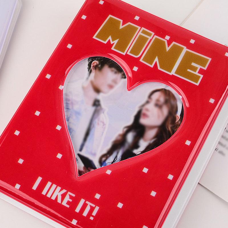 64 Pockets 3 Inches Photo Album Card Holder Receipt Storage Hollow Love Heart Photo Holder Business Card Bag Kpop Photocard Holder Book Polaroid Book Album Gifts For Valentines Day