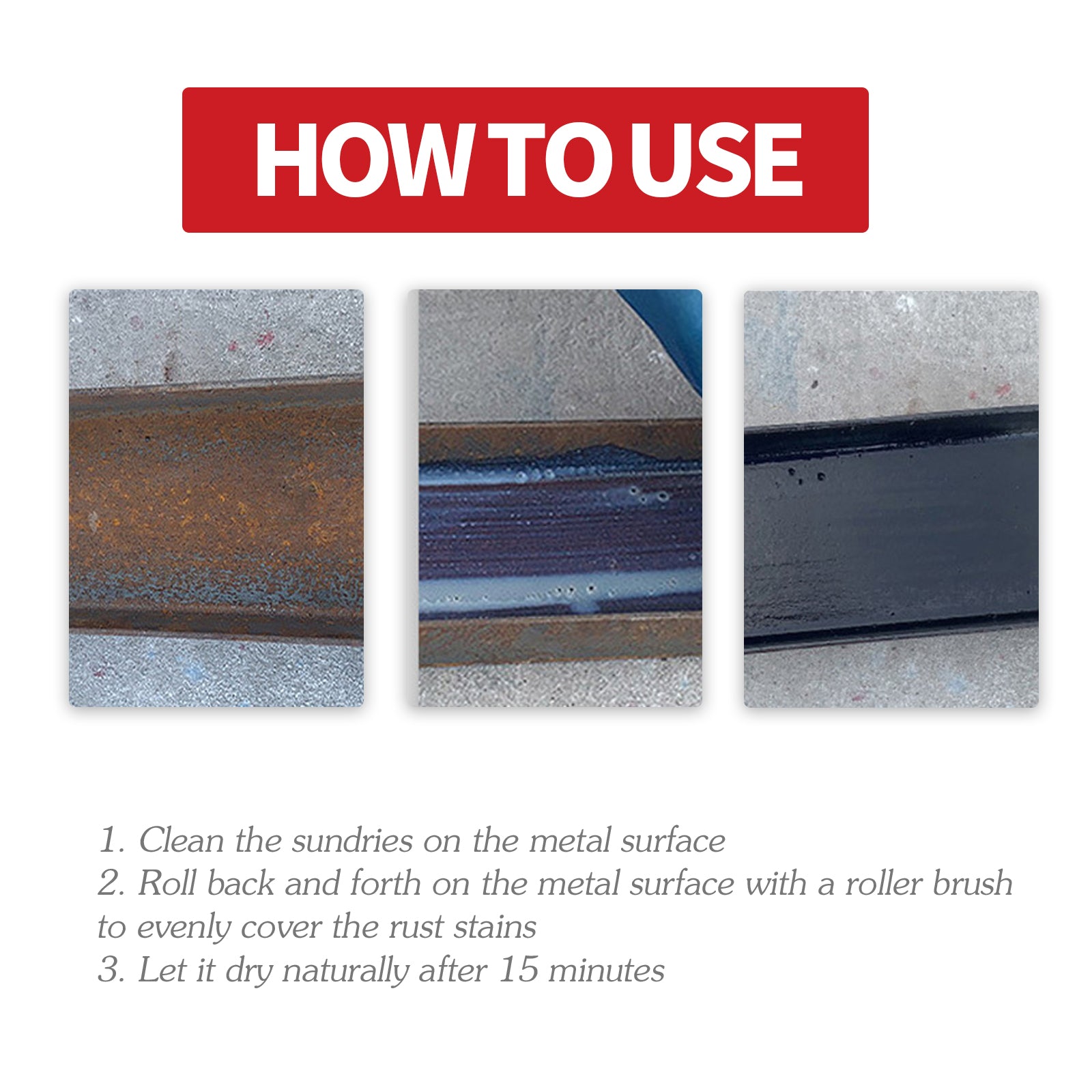 Rust Removal Roller Brush, Radiator Anti-corrosion Conversion Refurbished Anti-rust Metal Coating Primer Brush