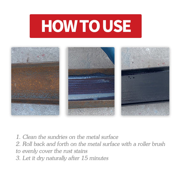 Rust Removal Roller Brush, Radiator Anti-corrosion Conversion Refurbished Anti-rust Metal Coating Primer Brush