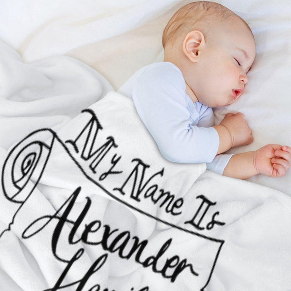 Alexander Hamilton Scroll Throw Blanket