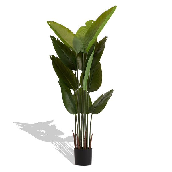 Artificial Bird of Paradise Plant 160cm Tall Faux Tropical Palm Tree Green Plastic Indoor Outdoor Decoration