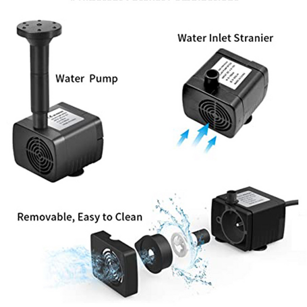 1.5W solar ground mounted fountain outdoor water pool water landscape wall mounted nail style miniature fountain