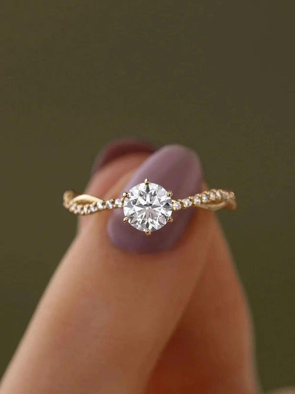 925 Sterling Silver Inlaid Zircon Ring
