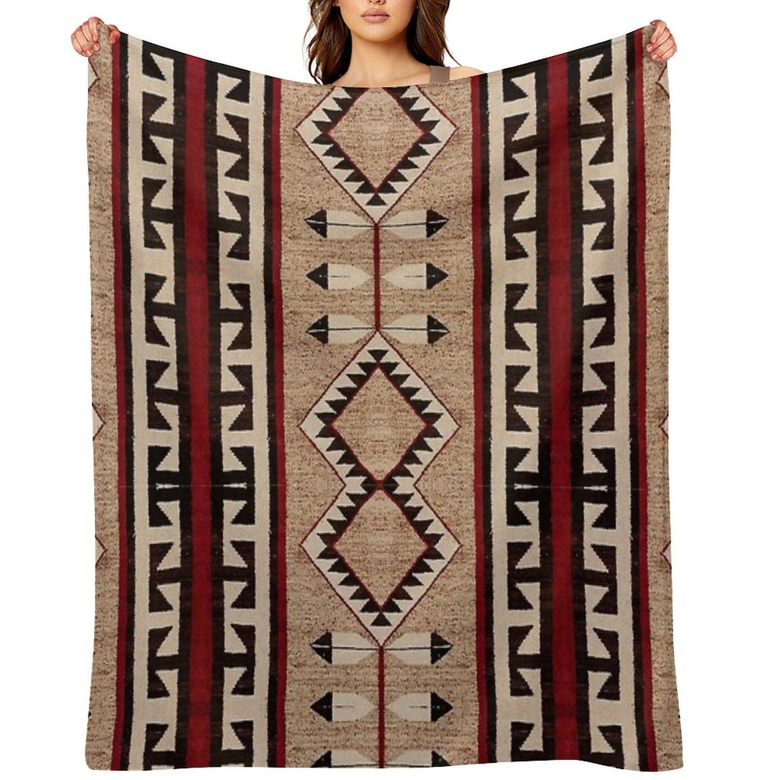 The Eternal  Navajo Pattern Throw Blanket