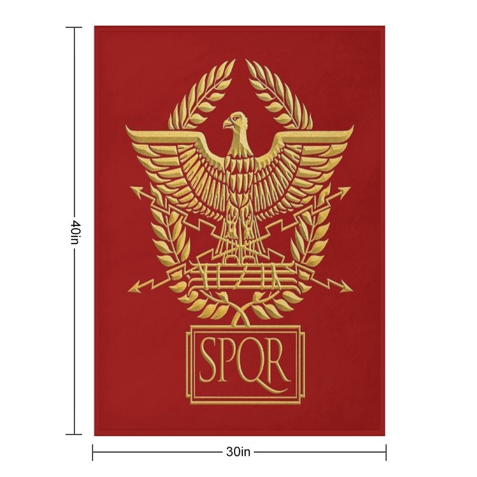 Gold Roman Aquila Eagle SPQR Travel-friendly Throw Blanket