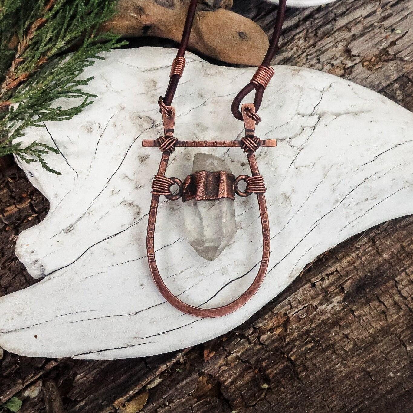 Copper Quartz Statement Necklace For Clarity Calm | By Blackbird & Sage
