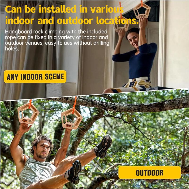 1/2PCS Climbing Pull-Up & Hangboard: Finger & Forearm Strengthener for Rock Climbing Training