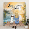 Personalized Dog Mom Quilt/Fleece Blanket - Best Gift For Dog Lover - Life Is Better With Dogs - Quilt Blanket / #FFFFFF / YOUTH 50x60 INCHES (130x150 CM)