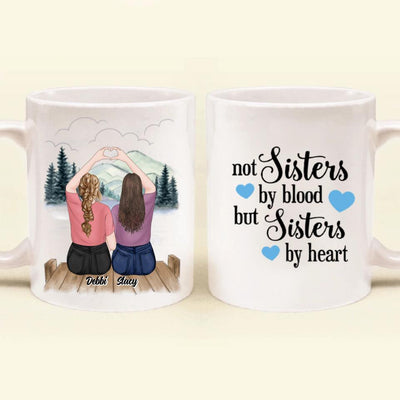 Personalized Best Friend Coffee Mug - Best Gift For Friends - Sisters By Heart