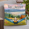 Personalized Hammocks Camping Pillow Cover- Man/Woman/Couple - Time In A Hammock Is Never Wasted - QH90N4 - Pillow Cover / 1 / 16x16 inches