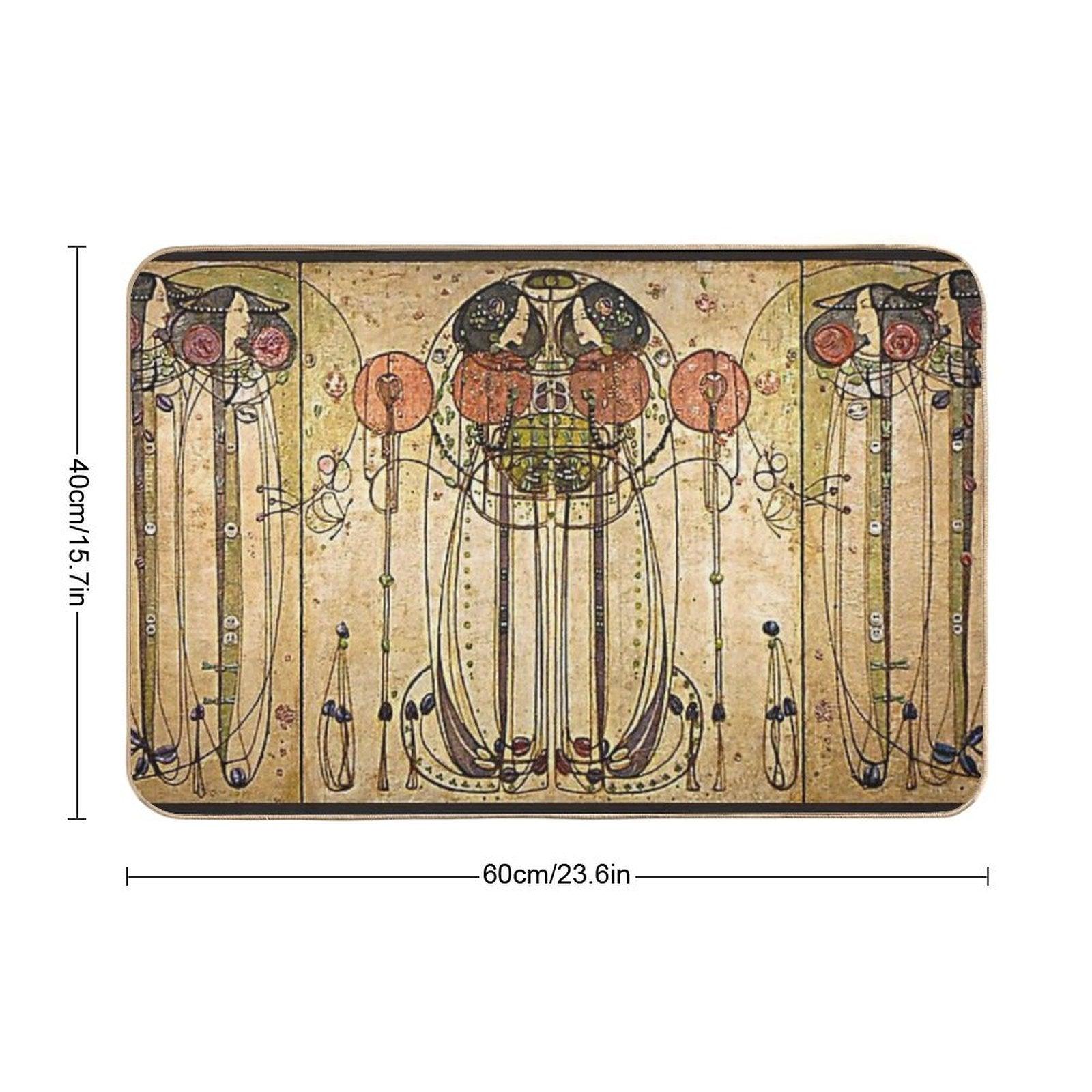 Art Nouveau Charles Mackintosh The Wassail Bath Mat
