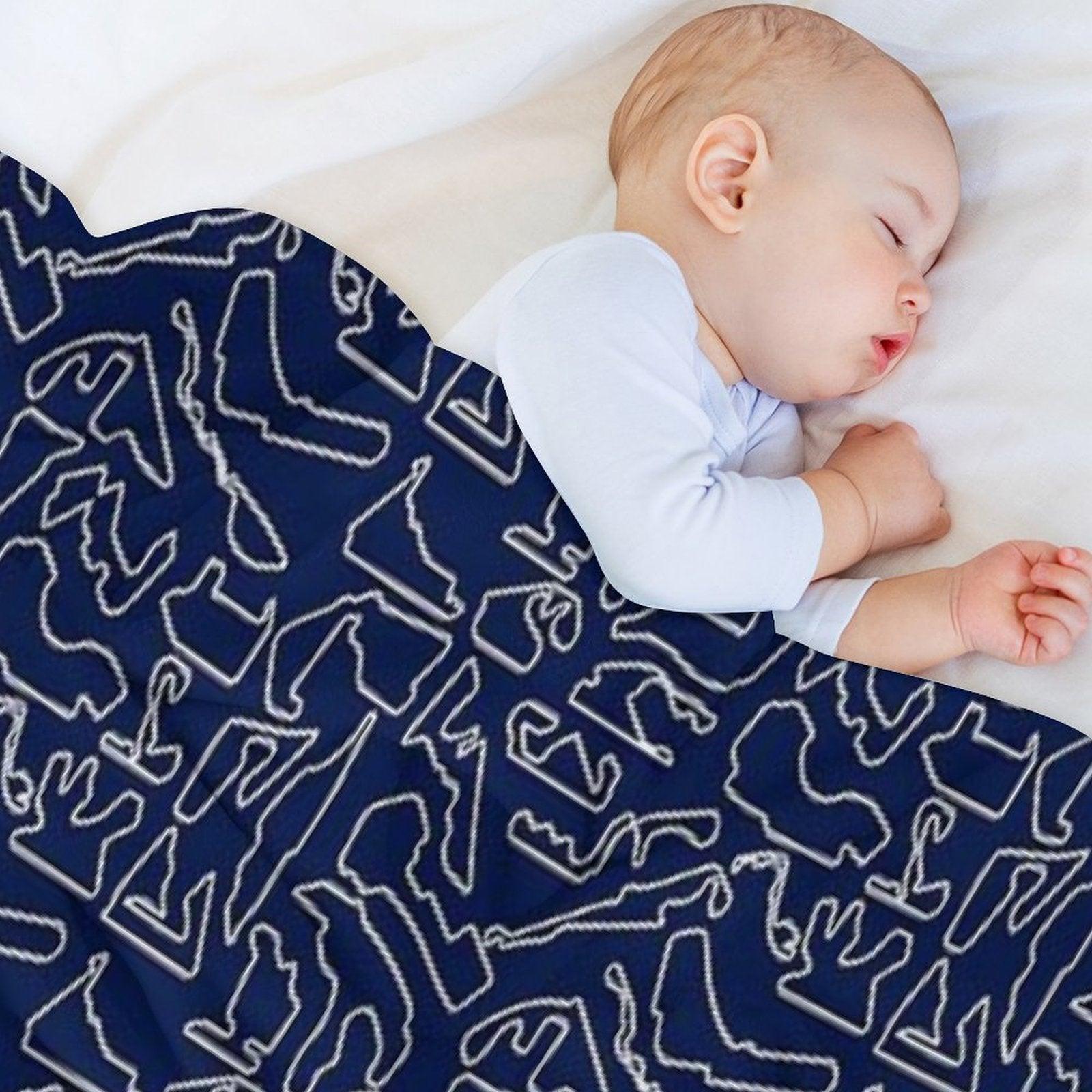 F1 Tracks 2023 (Dark Blue) Throw Blanket