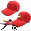 Anime soccer player hat embroidered red baseball cap duckbill cap