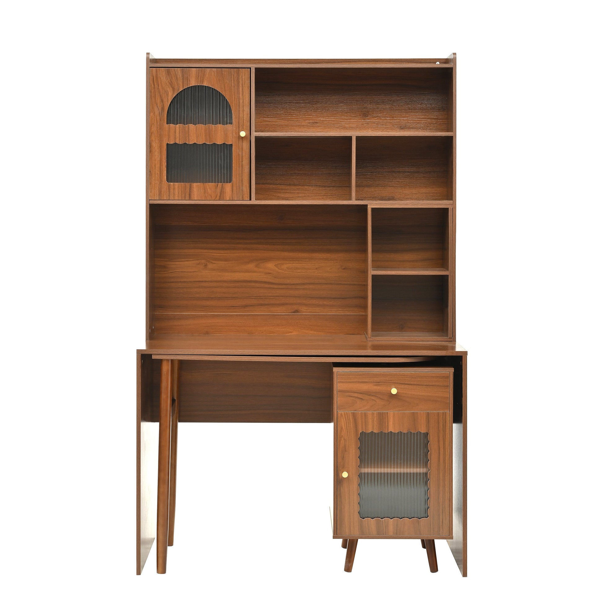 Computer Desk with 90 Degree Rotating Desktop BLAKHOM