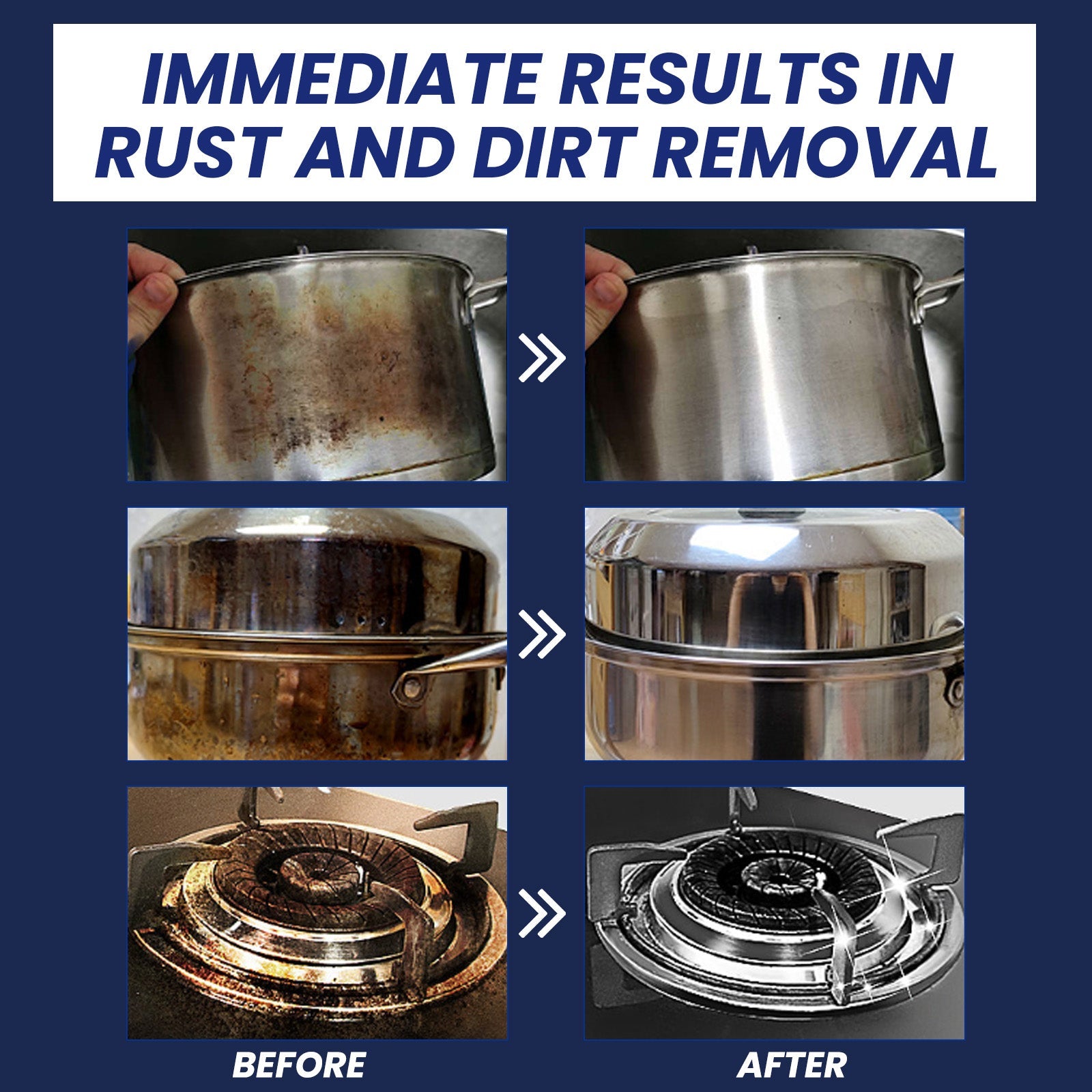 Stainless Steel Cleaning Cream, Kitchen Stove Stainless Steel Pot With Stubborn Stains And Black Dirt Clean Decontamination