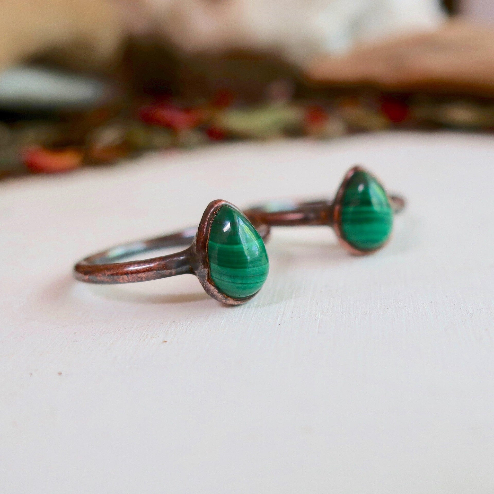 Copper Malachite Ring – Grounded Heart Energy | By Blackbird & Sage