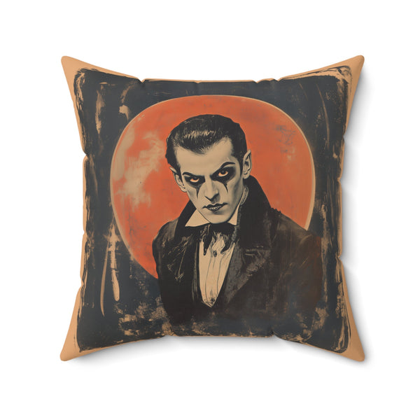 Microsuede Cushion / Halloween Art / Man and Woman Vampires