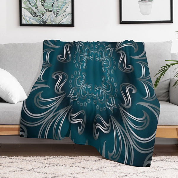 Shades of  Blue Comfort Throw Blanket