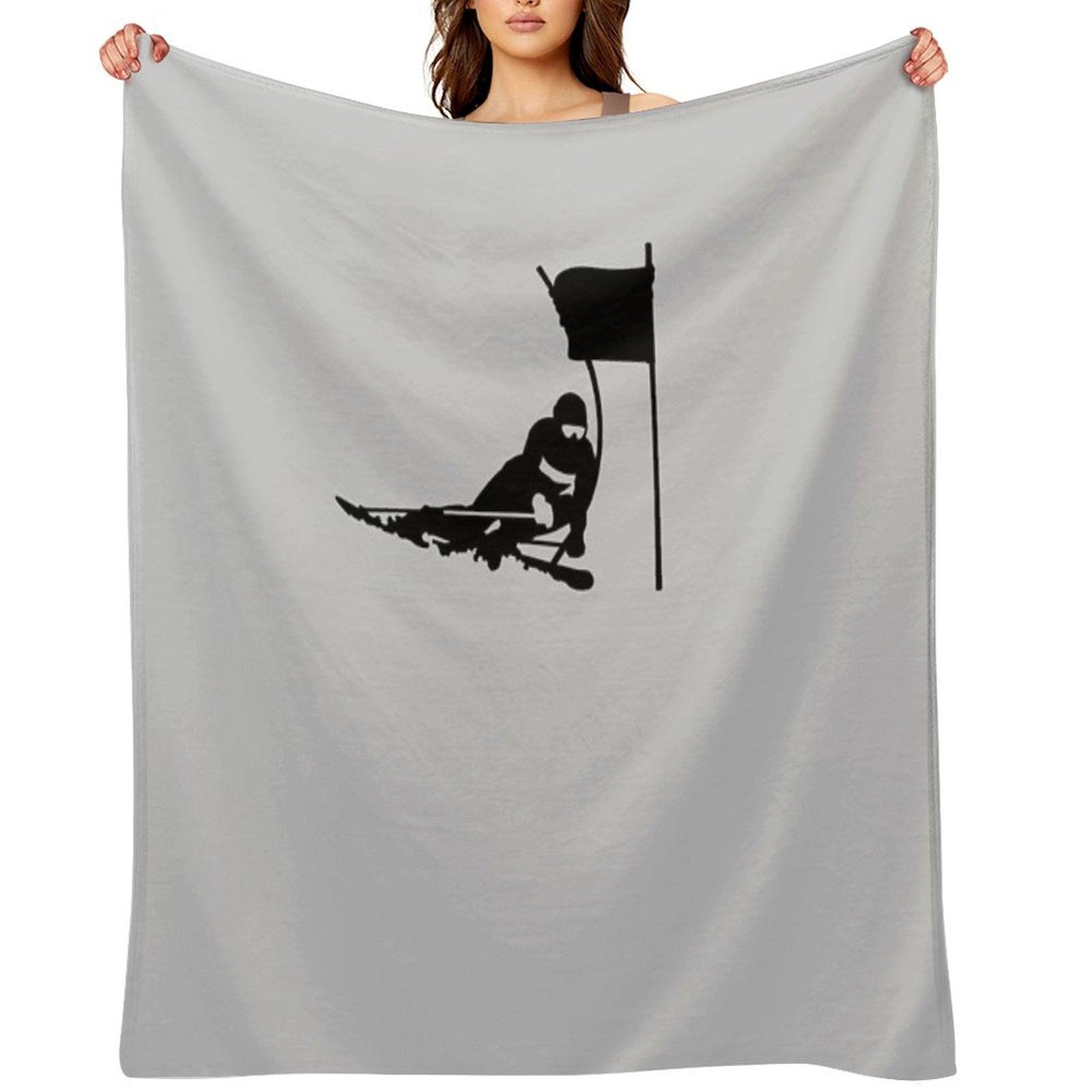 Skier Throw Blanket