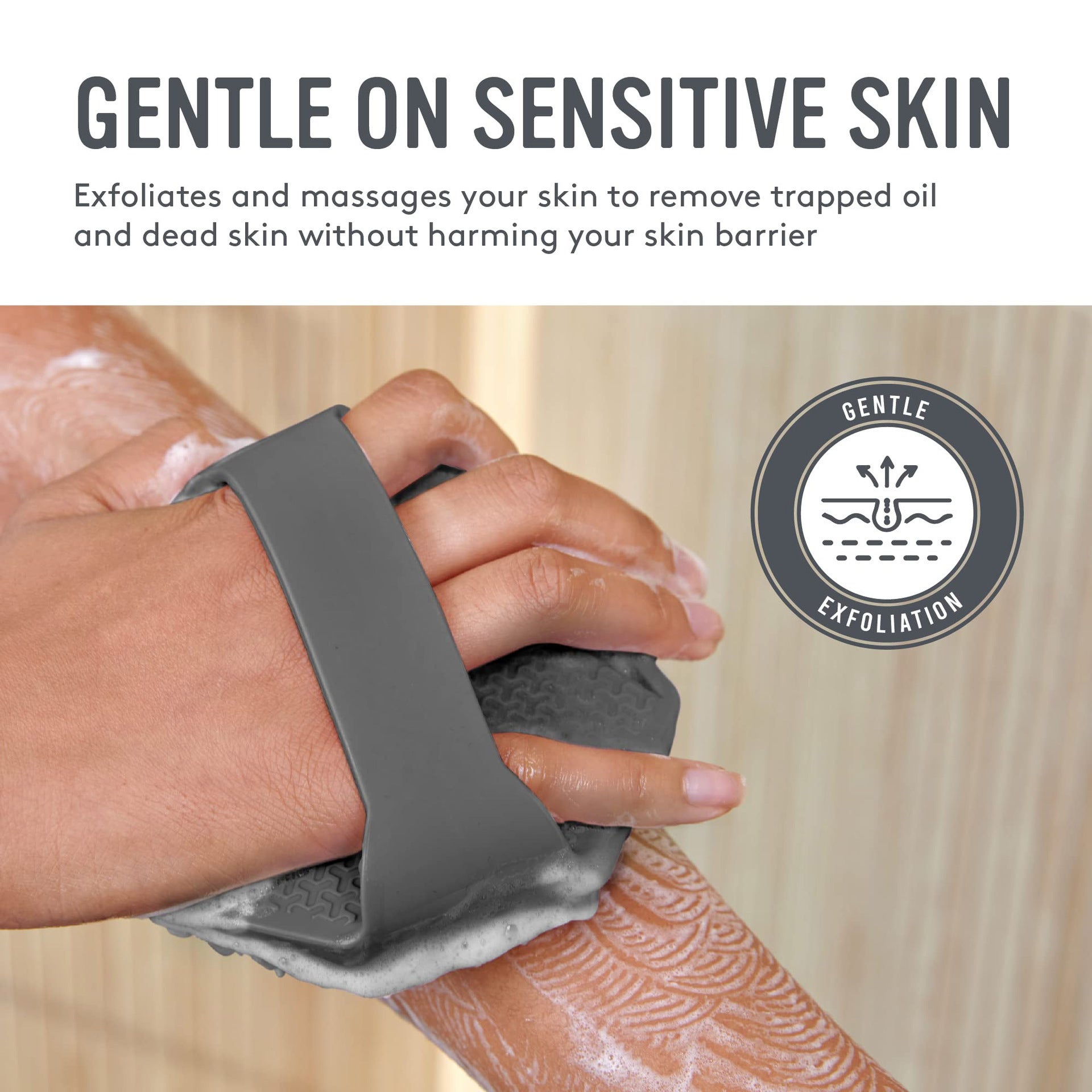 Fish fin shaped shower brush Polygonal silicone shower brush Hexagonal shower brush Silicone shower ball