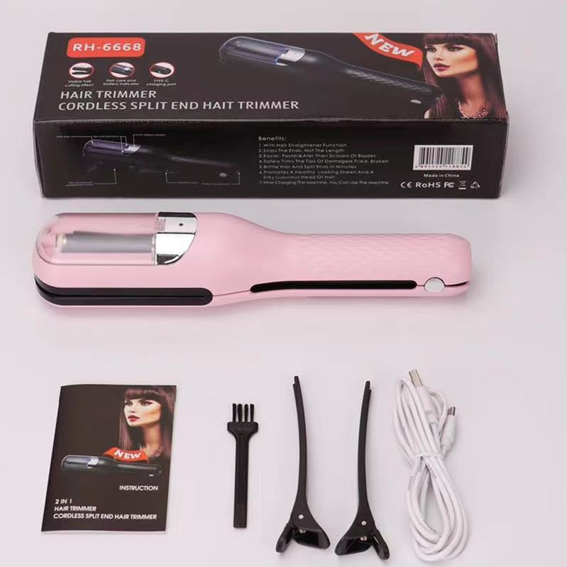 Fully automatic hair clipper, hair splitting and trimming device, multifunctional electric women's 2-in-1 trimming and cutting d