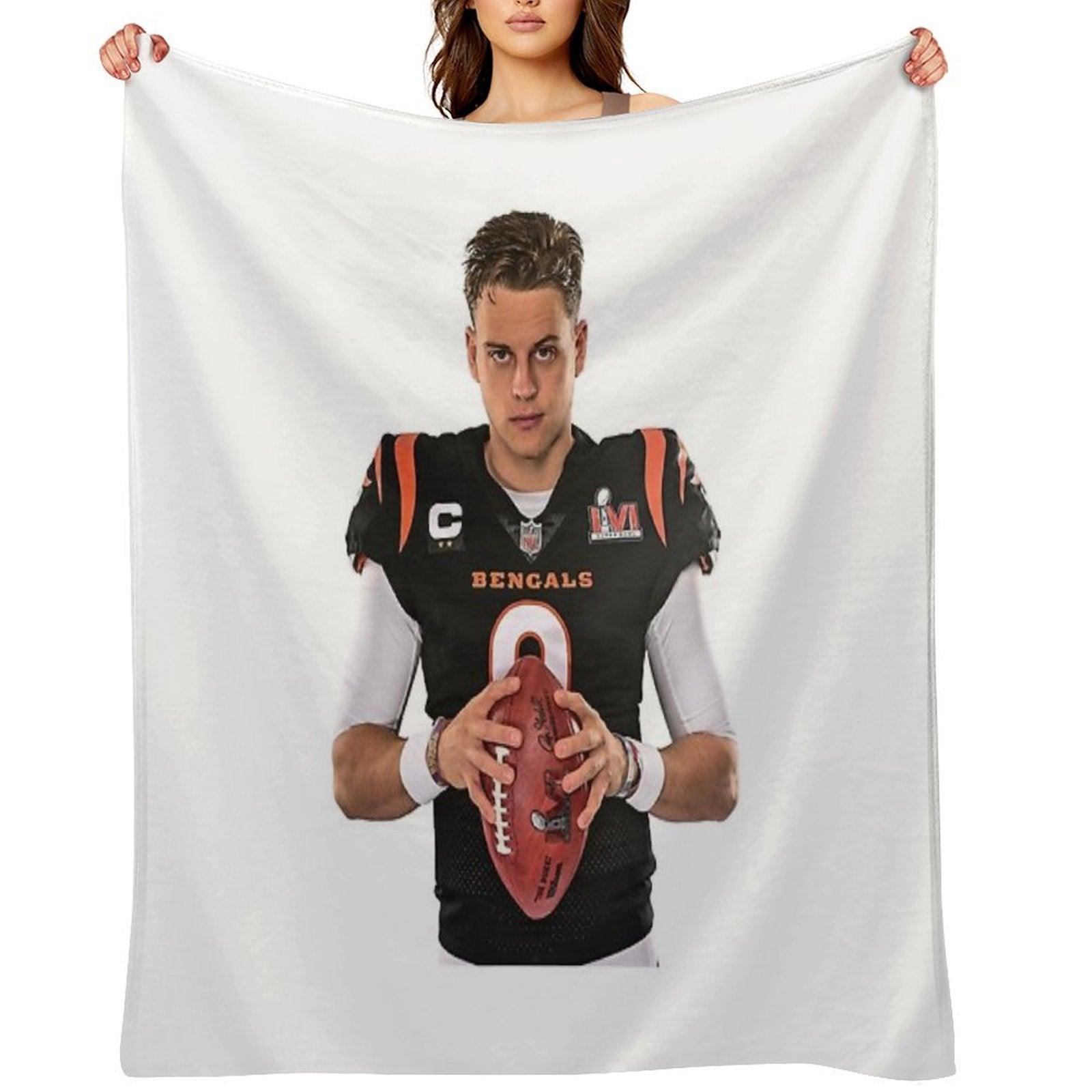 Natural Soccer League Overcome Yourself Joe Burrow Graphic Gift Throw Blanket
