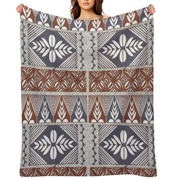 Tongan Tapa Motifs Shrink-resistant Throw Blanket