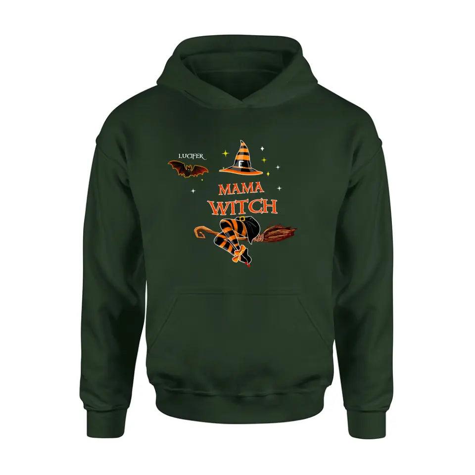 Personalized Halloween Bat T-shirt/Hoodie/Sweatshirt/Long Sleeve - Up to 6 Bats - Best Gift For Halloween Day, Mother/Grandmother - Mama Witch - 80H9EN