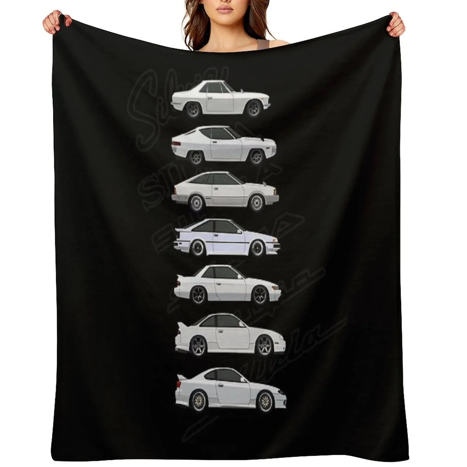 Nissan Silvia Generations Throw Blanket