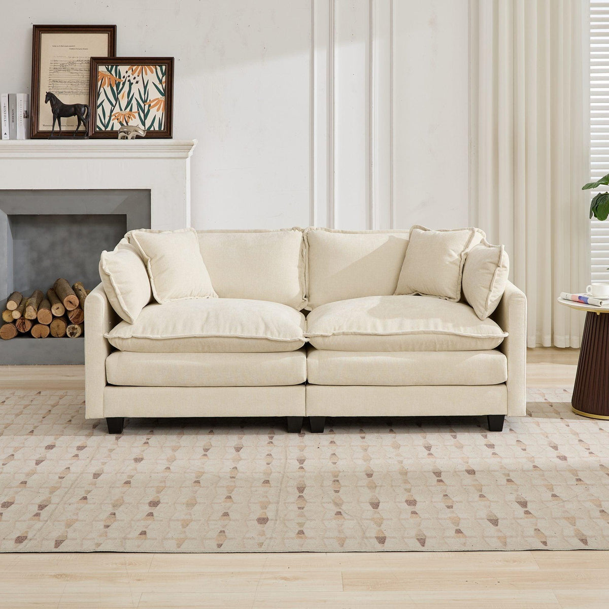 Cloud Sofa LoveSeat (Ottoman is not included) Modern Sectional Couch