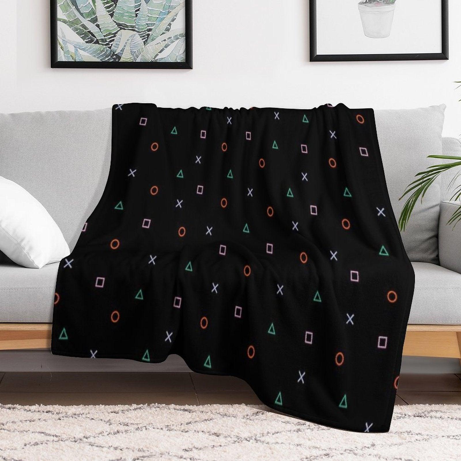 Playstation Buttons Throw Blanket