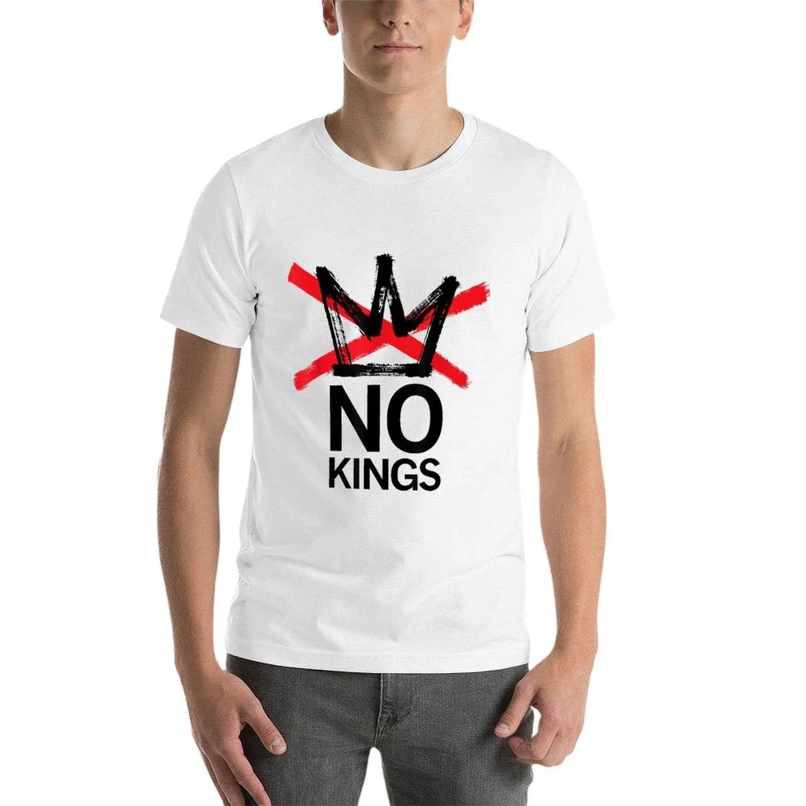 No Kings in America Political for Men Women - No Kings  Tagless Design T-Shirt