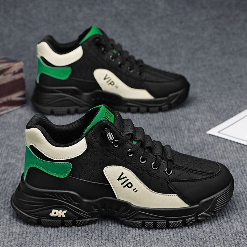 Autumn New Martin Shoes Men's Casual Sports Korean Edition High Top Thick Sole Men's Shoes Trendy British Style Workwear Shoes