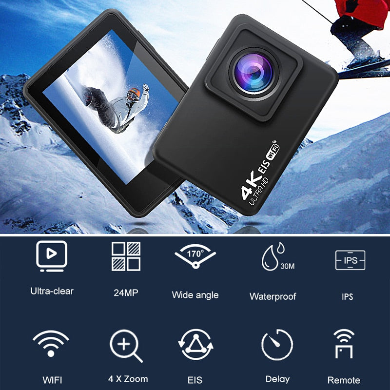H10 EIS Anti-shake Action Camera Ultra HD 4K / 60fps WiFi 2.0