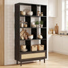 64 inch 6-Tier Tall Wooden Bookcase with 8 Open Cubes-Black