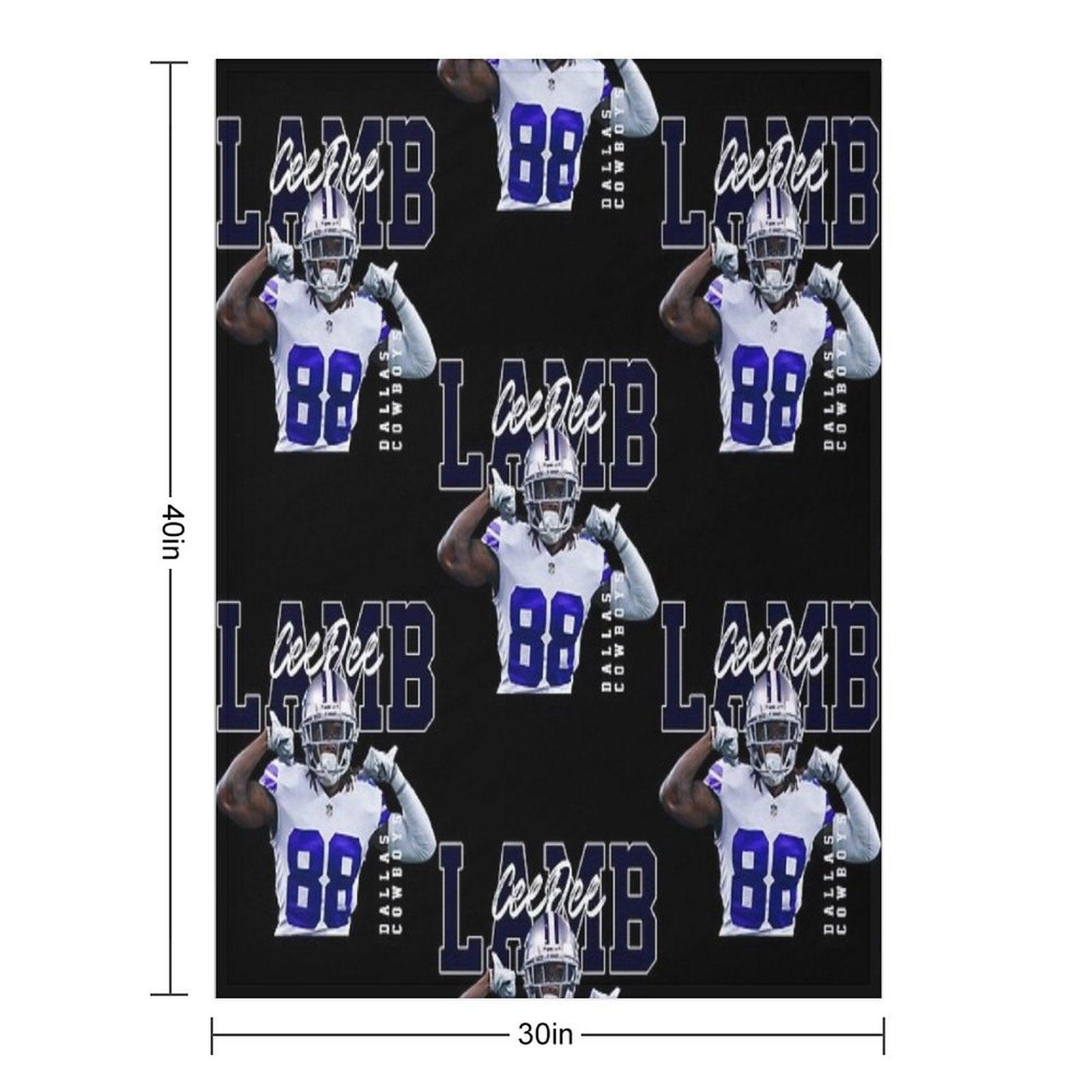Ceedee-Lamb-DallasCowboys-Football-Players Throw Blanket