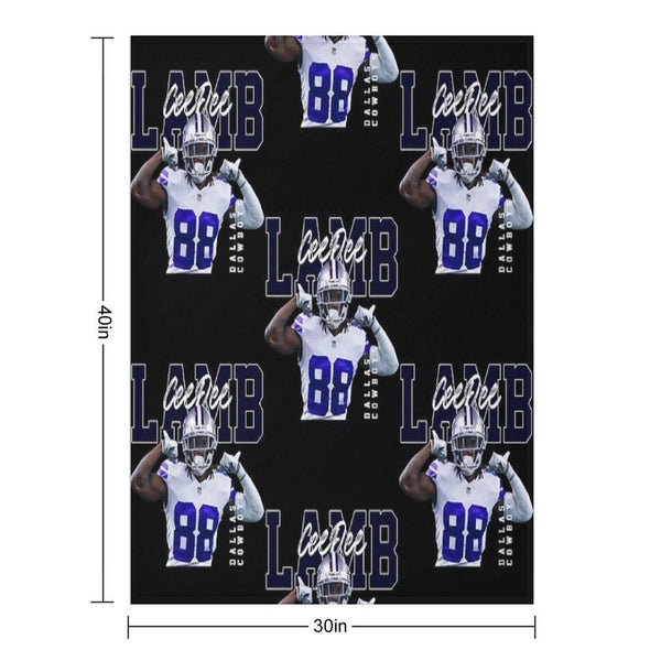 Ceedee-Lamb-DallasCowboys-Football-Players Throw Blanket