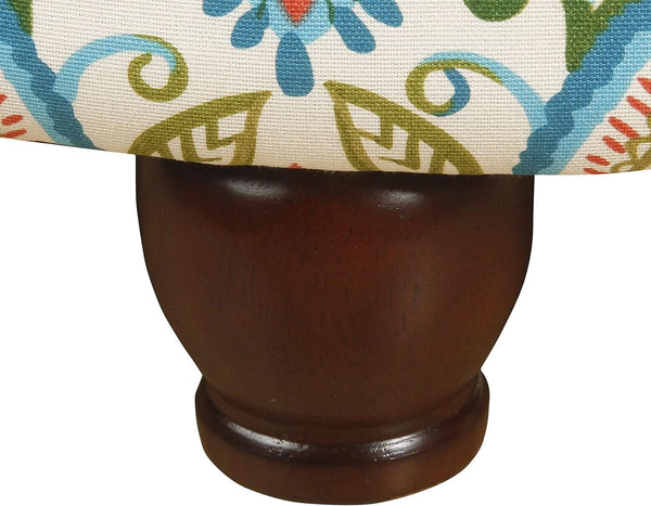 Large Upholstered Round Storage Ottoman Living Room